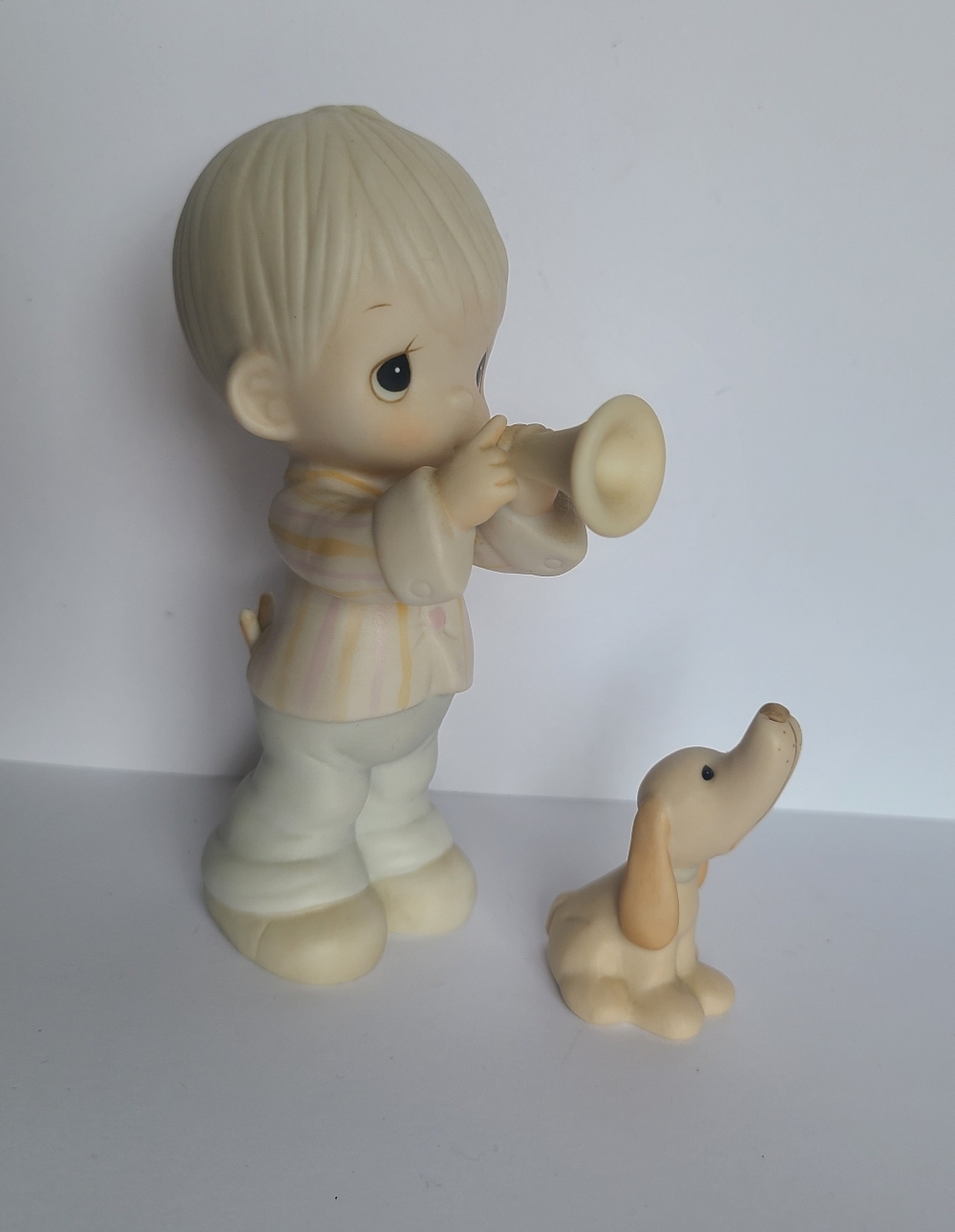 Vintage Precious Moments Boy Dog He is My Song Collectible Porcelain Figurine